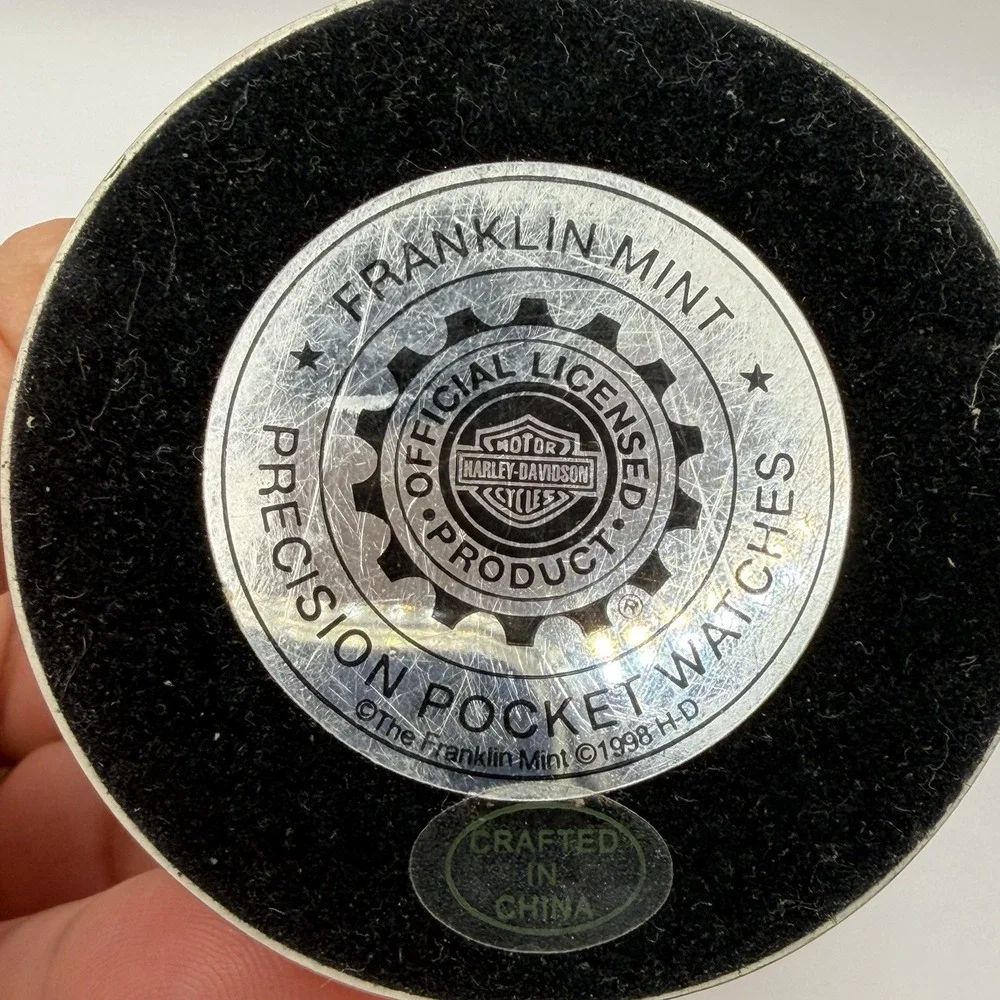 Harley Davidson Franklin Mint Pocket Watch Stand / Paperweight Eagle 3.5 inches
